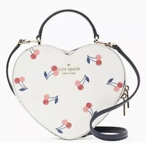 MAKE AN OFFER NWT Kate Spade Love Shack Dancing Cherries Heart Crossbody $329